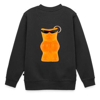 Punk Bear - Kinder Premium Organic Sweatshirt - Schwarz - Hinten - AI Model Kid Female (0cm)