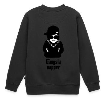 Gangsta bébé napper - Sweat Premium enfant bio - noir - Dos - AI Model Kid Female (0cm)