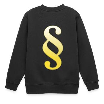 rechtsanwalt anwalt lawyer judge richter law justi - Kinder Premium Organic Sweatshirt - Schwarz - Hinten - AI Model Kid Female (0cm)