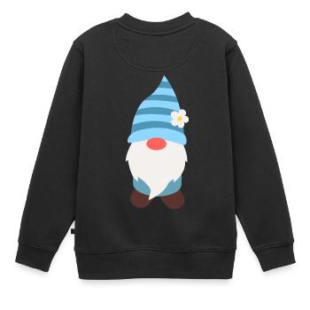 nain de jardin - Sweat Premium enfant bio - noir - Dos - AI Model Kid Female (0cm)
