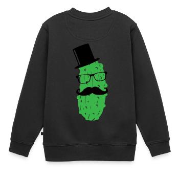 M. Concombre Gurkentruppe Sir aneth Monsieur avec elle 1c - Sweat Premium enfant bio - noir - Dos - AI Model Kid Female (0cm)