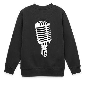 microphone - Kids Premium Organic Sweatshirt - black - Back - AI Model Kid Female (0cm)