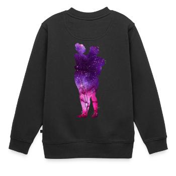 Tanzpaar - Kinder Premium Organic Sweatshirt - Schwarz - Hinten - AI Model Kid Female (0cm)