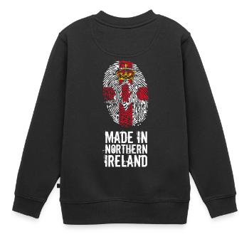 Made In Northern Ireland / Nordirland - Kinder Premium Organic Sweatshirt - Schwarz - Hinten - AI Model Kid Female (0cm)