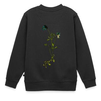 herbes thym romarin persil origan aneth - Sweat Premium enfant bio - noir - Dos - AI Model Kid Female (0cm)