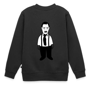 Alfred | TV | série | TV | dégoût | théâtre - Sweat Premium enfant bio - noir - Dos - AI Model Kid Female (0cm)