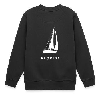 Florida sailing boat - Kids Premium Organic Sweatshirt - black - Back - AI Model Kid Female (0cm)