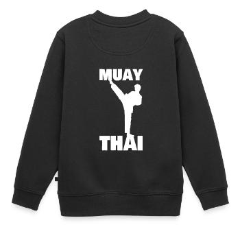 Muay Thai Boxe Kickboxing - Sweat Premium enfant bio - noir - Dos - AI Model Kid Female (0cm)