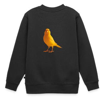 Kanarienvogel yellow bird - Kinder Premium Organic Sweatshirt - Schwarz - Hinten - AI Model Kid Female (0cm)