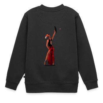 Flamenco flamingo ! - Sweat Premium enfant bio - noir - Dos - AI Model Kid Female (0cm)