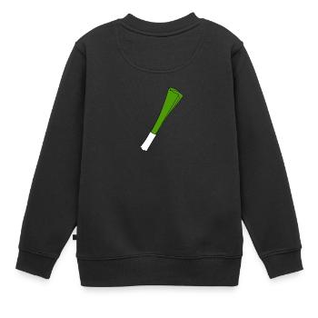 poireau - Sweat Premium enfant bio - noir - Dos - AI Model Kid Female (0cm)