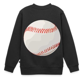 Baseball Ball Handschuh Spieler Amerika Geschenk - Kinder Premium Organic Sweatshirt - Schwarz - Hinten - AI Model Kid Female (0cm)
