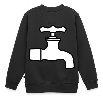 salle de bain bath baignoire bathtube shower douche116 - Sweat Premium enfant bio - noir - Dos - AI Model Kid Female (0cm)