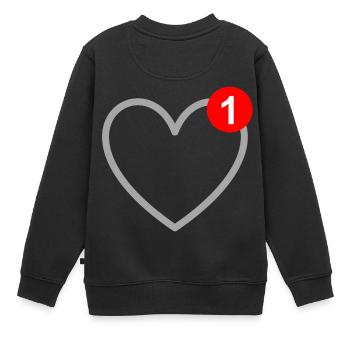 Die Liebe - Nachricht - SMS - Verliebt - Kinder Premium Organic Sweatshirt - Schwarz - Hinten - AI Model Kid Female (0cm)