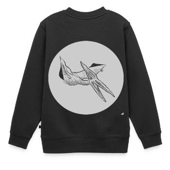 Dinosaure dinosaure ptérosaure dinosaure - Sweat Premium enfant bio - noir - Dos - AI Model Kid Female (0cm)
