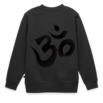 OM Mantra Joga - Kinder Premium Organic Sweatshirt - Schwarz - Hinten - AI Model Kid Female (0cm)
