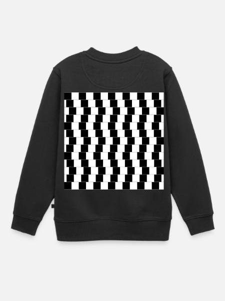 Optische Täuschung - Kinder Premium Organic Sweatshirt - Schwarz