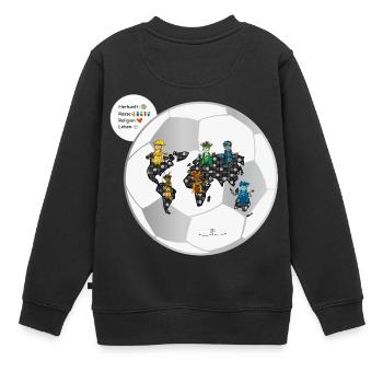 Le football relie les mondes - Les gardiens d'Orbis - Sweat Premium enfant bio - noir - Dos - AI Model Kid Female (0cm)