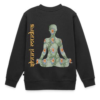 yoga 15 shuni mudra e 211 - Sweat Premium enfant bio - noir - Dos - AI Model Kid Female (0cm)