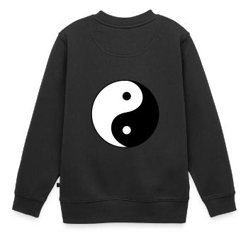 yin yang - Sweat Premium enfant bio - noir - Dos - AI Model Kid Female (0cm)