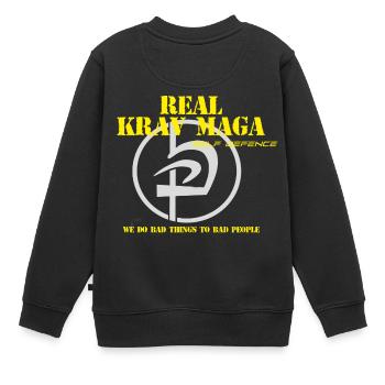 bad things Krav Maga - Kinder Premium Organic Sweatshirt - Schwarz - Hinten - AI Model Kid Female (0cm)