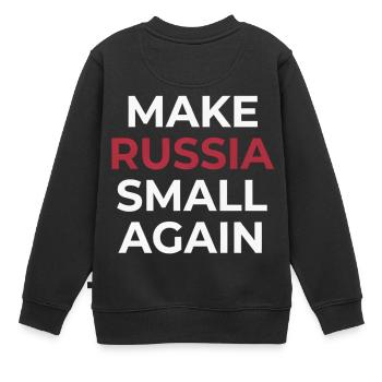 Macht Russland wieder klein - Kinder Premium Organic Sweatshirt - Schwarz - Hinten - AI Model Kid Female (0cm)