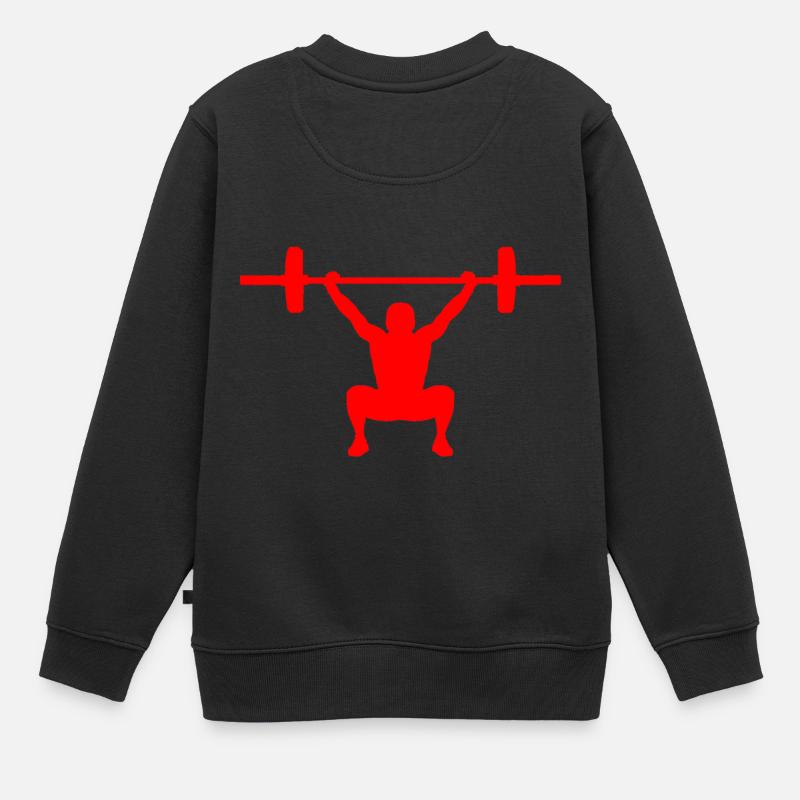 Arracher rouge - Sweat Premium enfant bio - noir