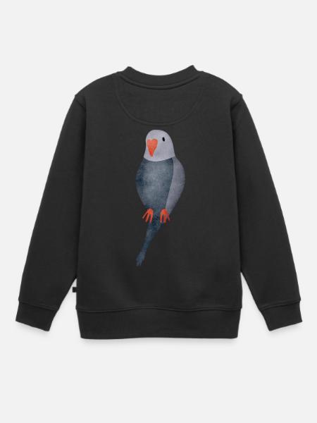perruche - Sweat Premium enfant bio - noir