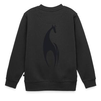 girafe - Sweat Premium enfant bio - noir - Dos - AI Model Kid Female (0cm)