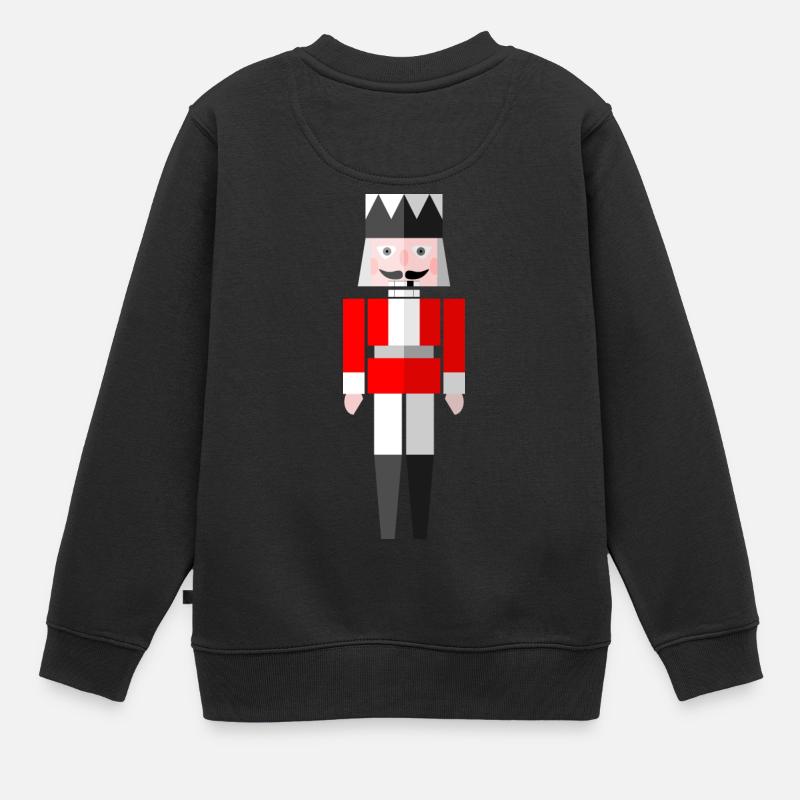Weihnachtsgrafik Nussknacker Rot by Cultform - Kinder Premium Organic Sweatshirt - Schwarz