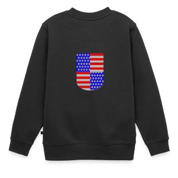 Charles Martel - Kinder Premium Organic Sweatshirt - Schwarz - Hinten - AI Model Kid Female (0cm)