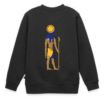 RA God of Egypt - Kinder Premium Organic Sweatshirt - Schwarz - Hinten - AI Model Kid Female (0cm)