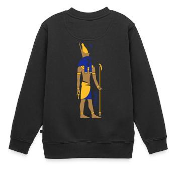 HORUS Dieu d'Egypte - Sweat Premium enfant bio - noir - Dos - AI Model Kid Female (0cm)