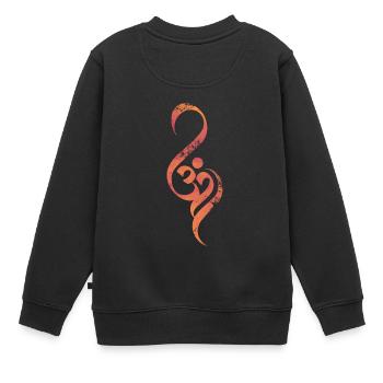 Om yoga art - Sweat Premium enfant bio - noir - Dos - AI Model Kid Female (0cm)