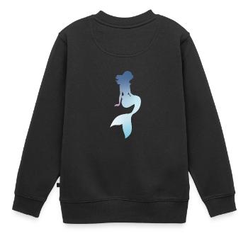 Meerjungfrau - Kinder Premium Organic Sweatshirt - Schwarz - Hinten - AI Model Kid Female (0cm)
