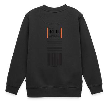 Flughafen Klagenfurt - KLU - Kinder Premium Organic Sweatshirt - Schwarz - Hinten - AI Model Kid Female (0cm)