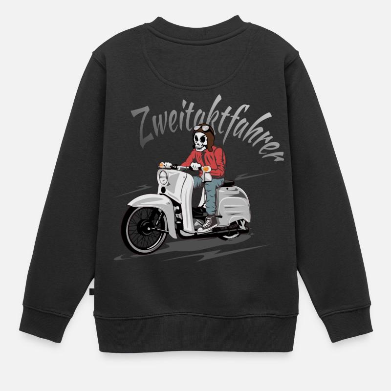 Simson Schwalbe Zweitaktfahrer - Kinder Premium Organic Sweatshirt - Schwarz