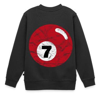 Billard Billard sombres sept sept - Sweat Premium enfant bio - noir - Dos - AI Model Kid Female (0cm)