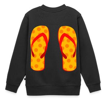 beach strand summer sommer vacation urlaub131 - Kinder Premium Organic Sweatshirt - Schwarz - Hinten - AI Model Kid Female (0cm)