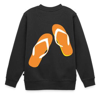 beach strand summer sommer vacation urlaub301 - Kinder Premium Organic Sweatshirt - Schwarz - Hinten - AI Model Kid Female (0cm)