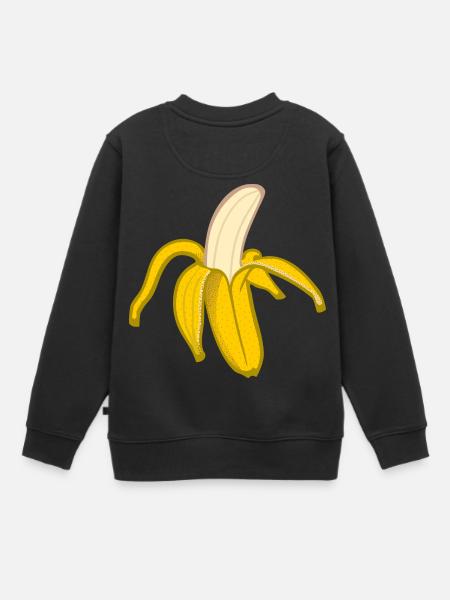 Gepelde banaan! - Premium børne sweatshirt økologisk - sort
