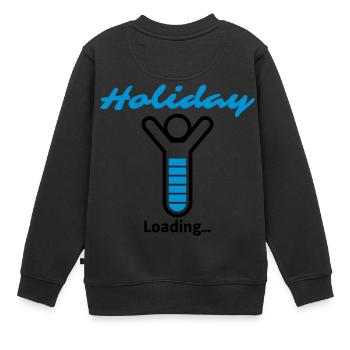 Holiday Loading... - Kinder Premium Organic Sweatshirt - Schwarz - Hinten - AI Model Kid Female (0cm)
