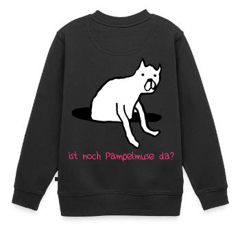 Ist noch Pampelmuse da? - Kinder Premium Organic Sweatshirt - Schwarz - Hinten - AI Model Kid Female (0cm)