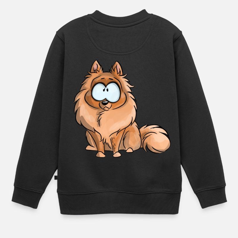 Ich bin Deutscher Spitzzwerg - Kinder Premium Organic Sweatshirt - Schwarz
