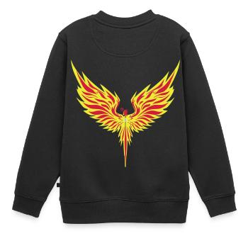 Phenix - Kinder Premium Organic Sweatshirt - Schwarz - Hinten - AI Model Kid Female (0cm)