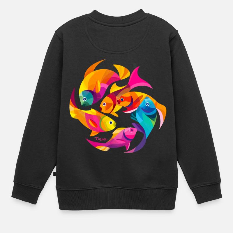 Couleurs tropicales - Sweat Premium enfant bio - noir