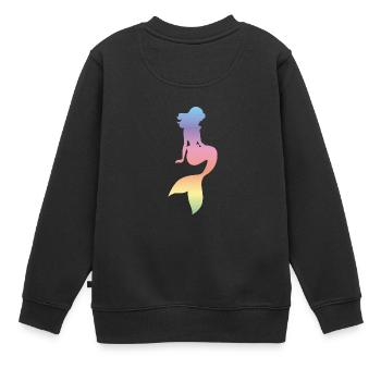 Sirène - Sweat Premium enfant bio - noir - Dos - AI Model Kid Female (0cm)