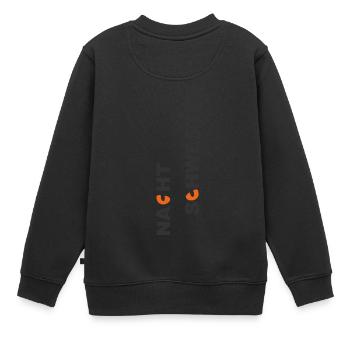 KatzenAugen (Sister-Edition) - Kinder Premium Organic Sweatshirt - Schwarz - Hinten - AI Model Kid Female (0cm)