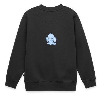 Elephants - Sweat Premium enfant bio - noir - Dos - AI Model Kid Female (0cm)
