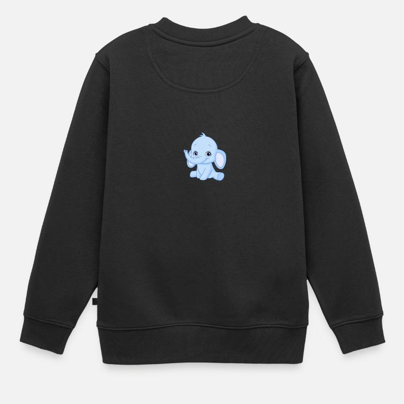 Elefantchen - Kinder Premium Organic Sweatshirt - Schwarz